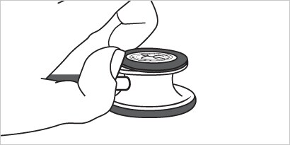 converting to a traditional open bell portion of the stethoscope
